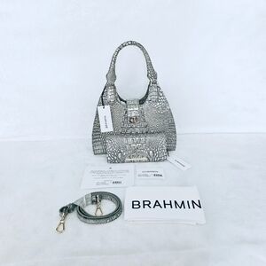 NWT Brahmin CHROME Adrian w/Ady Wallet